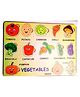 Fingo Brain Wooden Board Puzzle (Vegetable) Multicolour - 13 Pieces