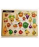Fingo Brain Wooden Board Puzzle (Fruits) Multicolour - 21 Pieces