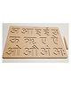 Fingo Brain Tracing Board Wooden Hindi Varnamala - Brown