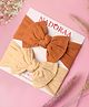 Kicks & Crawl Nadoraa Bow Detailed Headbands - yelow & Brown