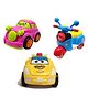 SVE Unbreakable Friction Powered Toy Set of Car, Scooter & Robot Car For Kids Pack of 3  Multicolor
