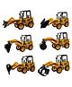 SVE Construction Vehicles Pack of 6  Multicolor