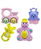 SVE Colorful and Attractive Rattles and Teether for BabiesPack of 4 - Multicolour