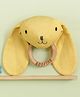 Bonfino Bear Rattle With Wooden Ring - Yellow