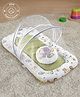 Bonfino Premium Organic Cotton Mattress Set with Net African Safari Print - Green