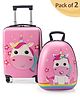 Kid's Travel Suitcase Trolley Bag with Wheels - 18 inch lugguage & 15 Inch Backpack