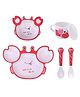 Sanjary Bamboo Tableware Crab Shape - Red White