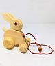 A&A Kreative Box Wooden Pull Along Bunny Rabbit - Brown