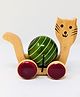 A&A Kreative Box Wooden Push Along Little Kitty with Rolling Ball ( Available in Assorted Colors )
