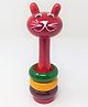 A&A Kreative Box Wooden Rattle Cat with Rings  (Available in Assorted Colors)