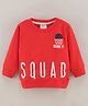 Ollypop Full Sleeves Sweatshirt Text & Basketball Print - Red