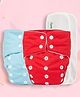 Deedry Reusable Cloth Diapers With Insert Pack of 2 - Red Pink