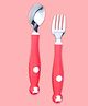 StarAndDaisy Premium Childware Toddler Spoon and Fork Set - Red