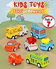 Fiddlerz Mini Friction-Powered Toy Vehicles for Kids Featuring Colorful Bus, Truck, Taxi, Airplane, and More Durable and Safe Playset for Boys and Girls Pack of 7 (Random Color)