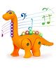 Fiddlerz Battery Operated Walking Dinosaur Musical Toys For Kids Electronic Pet Dino With Real Voice & Colorful LED Lights Long Neck Dinosaur (Color May Vary)