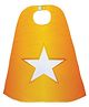 Right Gifting Digital Printed Satin Cape For Kids - Orange