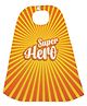 Right Gifting Digital Printed Satin Cape For Kids - Yellow Orange