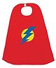 Right Gifting Digital Printed Satin Cape For Kids - Red