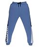 Status Quo Knitted Jogger Pant Text Print - Blue