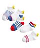 MOMISY Cotton Ankle Length Socks Smiley Striped Design Pack of 5 - Multicolour-