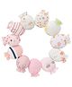 MOMISY 100% Cotton Mittens Pack Of 12 Pairs Flowers Fruits And Spots Print - Multicolour (Color and Design may vary)