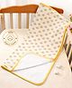 Bonfino Premium 100% Organic Cotton Diaper Changing Mat Honey Bee Print - Yellow
