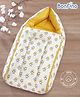 Bonfino Premium 100% Organic Cotton Sleeping Bag Honey Bee Print - Yellow