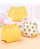 Bonfino Premium 100% Organic Cotton Padded Training Pants Honey Bee Print Set of 3 Size 0- Yellow