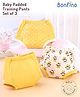 Bonfino Premium 100% Organic Cotton Padded Training Pants Honey Bee Print Set Of 3 Size 2- Yellow