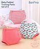 Bonfino Premium 100% Organic Cotton Padded Training Pants Macaroon Print Set Of 3 Size 2- Pink