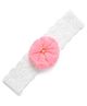 Funkrafts Netted Flower Applique & Pearl Detailed Headband - Pink