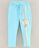 Olio Kids Cotton Knit Full Length Unicorn Print Lounge Pant - Blue