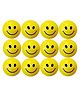 AKN TOYS Smiley Soft Balls Cute Funny Yellow Emoji Happy Smiley Face Squeeze Sponge Balls Pack of 12 - Yellow