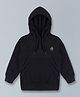 Kiddopanti Full Sleeves Placement Printed Hooded Sweatshirt - Black