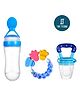Tiny Tycoonz Combo of Fruit And Food Nibbler Spoon Feeder and Rattle Teether- Blue