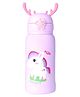 Spiky Water Bottle With Straw & Adjustable Strap Pink - 500 ml