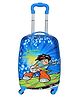 D Paradise Hard Case Trolley Bag Guitar Boy Print - Blue