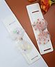 Kamule Set Of 2 Netted Bow & Heart Detailed Headbands - Orange & White