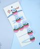 Kamule Polymer Set Of 5 Star Face Detailed Hair Accessories - Blue