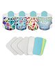 SuperBottoms Stash Builder Pack with 4 Freesize  Cloth diapers combo with 3 Fleece liners 3 Booster Pads & 1 Very Heavy Wetter Pad (hemp insert) - Multicolour
