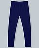 Kiddopanti Solid Ankle Length Legging - Navy Blue