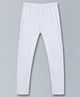 Kiddopanti Solid Ankle Length Legging - White