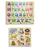 Mingkids Kids Fort Pre Nursery Educational Knob and Peg Puzzles for Adults kids Learning Toys Kit Board Game Pack of 2 - 34 Pieces