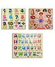 Mingkids Numbers English Letters and Human Body Puzzle Set of 3 - 46 pieces