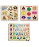 Mingkids Shapes Animals and Alphabets Puzzle Set of 3 - 43 pieces