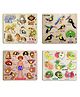Mingkids Kids Fort Pre Nursery Educational Jigsaw Puzzles  of Birds, Animals, Human Body Parts & Fruits - 34 Pieces