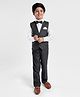 Robo Fry Full Sleeves Solid 3 Piece Party Suit With Bow - Black