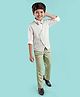 Robo Fry Lycra Full Sleeves Checks Party Suit - Green