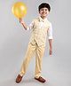 Robo Fry Lycra Full Sleeves Checks Party Suit - Yellow