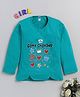 Nottie Planet Full Sleeves Game Changer Printed & Glitter Finish Tee - Green